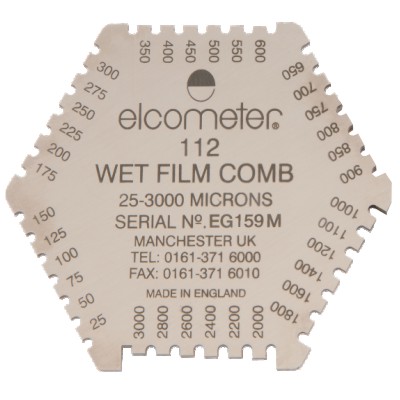 Elcometer 112AL 冲压铝制湿膜梳